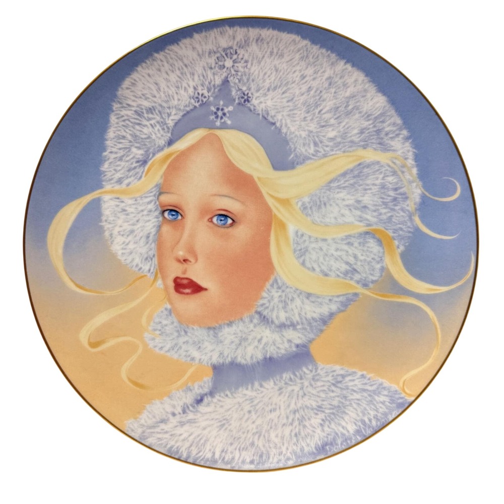 Hutschenreuther 1978 Princess Snowflake Plate Hand Signed Dolores Valenza